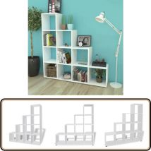 Bibliothèque/étagère 142 cm Blanc - Bibliothèque Blanche - Étagère Design - Rangement Intérieur - Meuble Moderne - Bibliothèque Ouverte