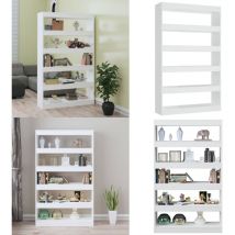 Bibliothèque/Séparateur de pièce Blanc 100x30x166 cm - Bibliothèque Blanche - Meuble Rangement - Étagère Bois - Séparateur Pièce - Bibliothèque