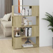 Bearsu - Fimei Bibliothèque/séparateur De Pièce Chêne Sonoma 80x24x124,5 Cm