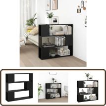 Bibliothèque/Séparateur de pièce Noir 100x24x94 cm - Bibliothèque - Meuble Rangement - Séparateur Pièce - Étagère - Noir
