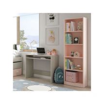 TMM - Bibliothèque 5 niveaux Rose - deskou - l 52 x l 25 x h 180 cm