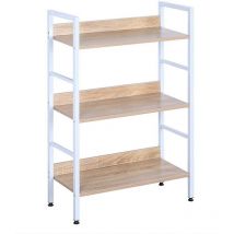 Bibliothèque avec couleur et design vertical marron blanc