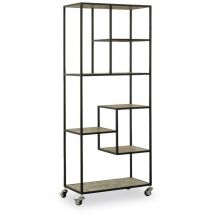 Bibliothèque Bois Marron 80x40x194cm - Décoration d'Autrefois