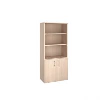 Bibliothèque haute h 182 x l 80 cm avec portes basses chêne clair – Arch - Maxiburo