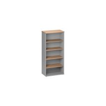 Bibliothèque haute Jazz – H 183 x L 80 x P 48 cm – 4 étagères réglables – Bois mélaminé – GAUTIER