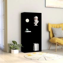 Bibliothèque Étagère de Rangement - pour Bureau Salon Chambre Cuisine Noir 50x25x106 cm Aggloméré BV754436 Bonnevie Noir