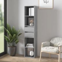Bonnevie - Bibliothèque Étagère de Rangement - pour Bureau Salon Chambre Cuisine Sonoma gris 36x30x171 cm Bois d'ingénierie BV668368 Gris