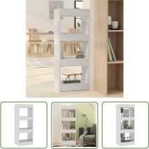 Les Tendances - The Living Store Bibliothèque/séparateur de pièce blanc brillant bois ingénierie - Bibliothèque Blanche - Bibliothèque Moderne