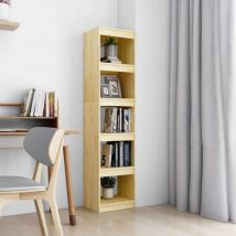 Bonnevie - Bibliothèque/Séparateur de pièce Étagère de Rangement - pour Bureau Salon Chambre Cuisine 40x30x167,5 cm Pin massif BV520926 Brun