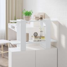Bonnevie - Bibliothèque/Séparateur de pièce Étagère de Rangement - pour Bureau Salon Chambre Cuisine Blanc 80x30x51 cm BV259987 Blanc