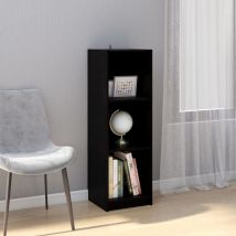 Bonnevie - Bibliothèque/Séparateur de pièce Étagère de Rangement - pour Bureau Salon Chambre Cuisine Noir 36x33x110 cm Pin massif BV669552 Noir