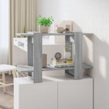 Bibliothèque/Séparateur de pièce Étagère de Rangement - pour Bureau Salon Chambre Cuisine Sonoma gris 80x30x51 cm BV745942 - BonneVie