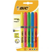 Bic 893133 Briteliner Highlighters Asst (Pack-5)