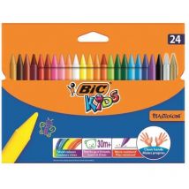 BIC - Plastidecor Crayons Assorted (Pack of 24) 829772