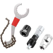Kit d'outils de démontage de cassette de dérailleur de vélo Kit de réparation multifonction avec fouet à chaîne Outils de démontage de maniv, chaîne