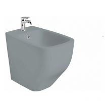 Kiamami Valentina - Bidet a Terra In Ceramica Grigio Opaco Mozart