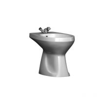 Bidet avec siphon de sol blanc brillant - Tris