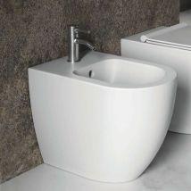 Bidet Filo Muro form - Installazione a Terra - Filomuro - In Ceramica - Contemporaneo