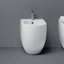 Bidet filomuro a pavimento flo monoforo 52 x 36 x h.43 cm bianco