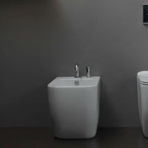 Bidet in Ceramica a Terra brio - Bianco Lucido - Design Moderno