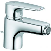 Kludi - Mitigeur de bidet pure & solid avec garniture d'écoulement à tirette chromée