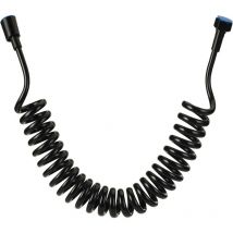 Ersandy - Bidet-Schlauch, 2 m, Teleskop-Brauseschlauch, ABS-Ersatz-Feder-Brauseschlauch für Badezimmer, wc, Handbrause, Bidet-Sprühgerät, Schwarz