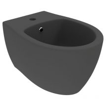Ponsi - Bidet sospeso in ceramica nera opaca con lunghezza di 51 cm Ercos Kite BCKTEKBIDE0001 Nero opaco