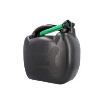Bidon À Essence Pour Carburant De Toutes Sortes, Avec Homologation Un Et Bec Verseur En Plastique Noir 20 L Cartrend 11265