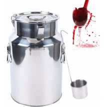 Gojoy - Bidon à Lait Acier Inoxydable 304 Seau à vin Boîte de Transport de Lait Cruche fourre Tout pour Le Transport de Boissons soupes et sauces 18 l