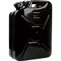 Valpro - Bidon de carburant 20l Noir ral 9005 tôle dacier-L345xB165xH470mm