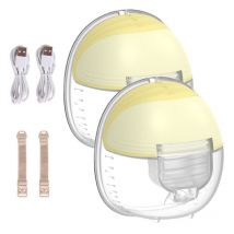 LIFCAUSAL 2x Tire-Lait Électrique Portable Invisible - Pompe Maternelle Mains Libres avec 2 Modes, 9 Niveaux d'Aspiratio