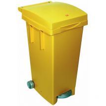 ICS - Bidon mit Rädern und Pedal für separate Sammlung 80LT Blue Yellow - Yellow