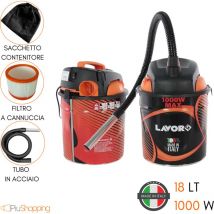 Bidone Aspiracenere 18LT 1000W Aspirapolvere con Filtro, Stufe e Camini a Pellet