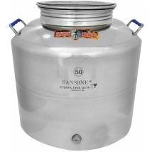 Bidone Contenitore Fusto Acciaio Inox Per Olio 50lt Sansone Modello Europa