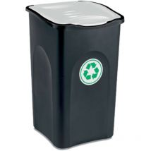 Pattumiera Ecogreen Lt50 Coperchio Bianco - 37X37X56H Cm