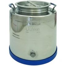 Bidone fusto contenitore in acciaio inox Olivari blindo LT.30