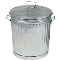 Bidone in lamiera zincata con coperchio - lt.14 ø cm.27x33h. Xtra