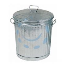 Bidone in lamiera zincata con coperchio Xtra Misura: 14LT