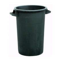 Bidone Immondizia in Plastica colore Nero Senza Coperchio Lt. 75