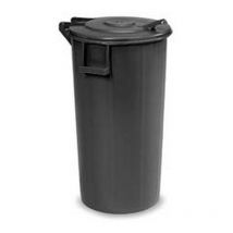 Bidone per immondizia coperchio con cerniera LT.100 - CM.42X94H. - nero