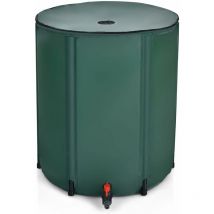 Bidone per la Raccolta dell'Acqua Piovana, Serbatoio Cisterna Raccolta Acqua, con Rubinetto, 200L - Costway