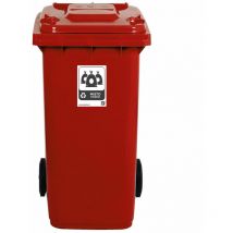Bidone per la raccolta differenziata grande 240 lt condominio hotel ristoranti certificato UNI EN 840 per rifiuti e riciclo - colorigenerali: ROSSO