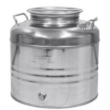 Bidone contenitore fusto olio Maffei 20 lt acciaio inox 441 18/10 made in italy
