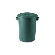 Bidone portarifiuti verde con coperchio antirandagismo industriale 70 litri pattumiera con manici giardino locali commerciali interno esterno