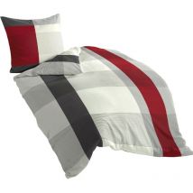Set Set Copripiumino singolo e federa in raso di cotone Mako, Multicolore (Mehrfarbig), 135 cm x 200 cm - Bierbaum