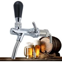 Bierzapfhahn Einstellbare G5/8 Gewinde Bierhahn Chrome Fassbierhahn, Einstellbarer Bier Zapfhahn für Hause Bar Restaurants