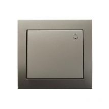 Ospel - Big Button Reactive Push Release Door Bell Switch Plate Light Satin