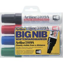 Big Nib Chisel Marker Assorted (Pack-4) - Artline