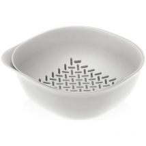 Set de coladores versa blanco polipropileno 23,2 x 9,5 x 23,2 cm (2 pcs)