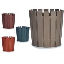 Home S3604738 Macetero Plástico, Multicolor, 26 x 25 x 26 cm - Bigbuy